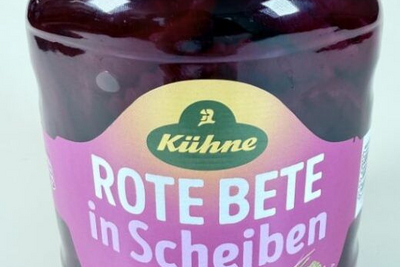 Produktrckruf Khne Rote Bete Scheiben, 720ml im Glas: Gefahr durch Fremdkrper im Produkt Kuehne Rote Bete Scheiben