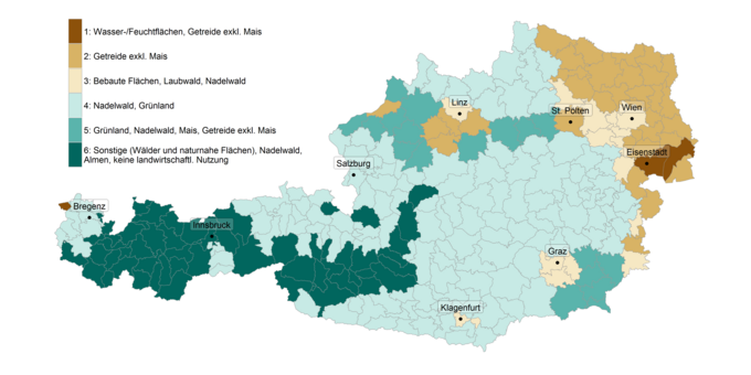 Land use Austria (Enlarges Image in Dialog Window)